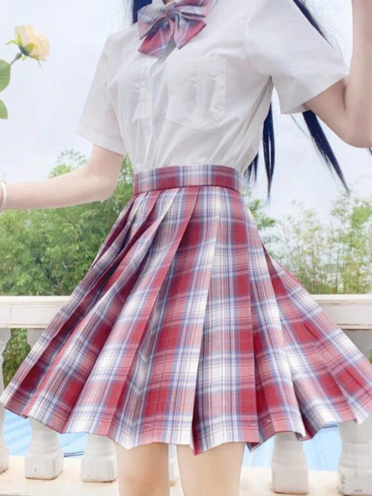 Plaid Pleated Skirt