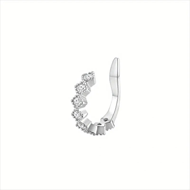 Metal Leaf Earcuff Clips On Earrings