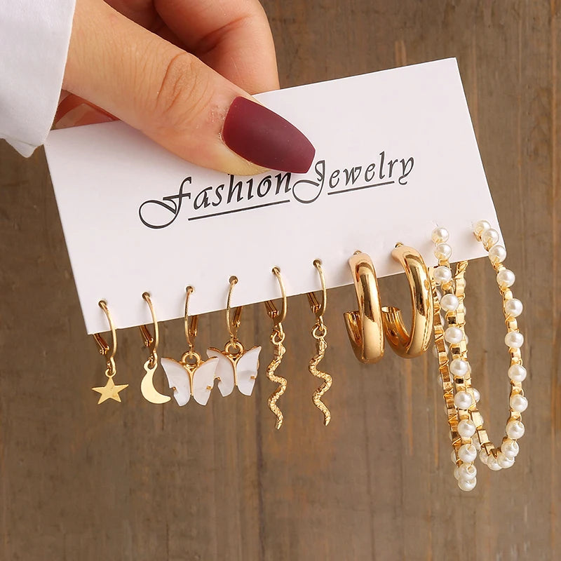 Pearl Earrings Set