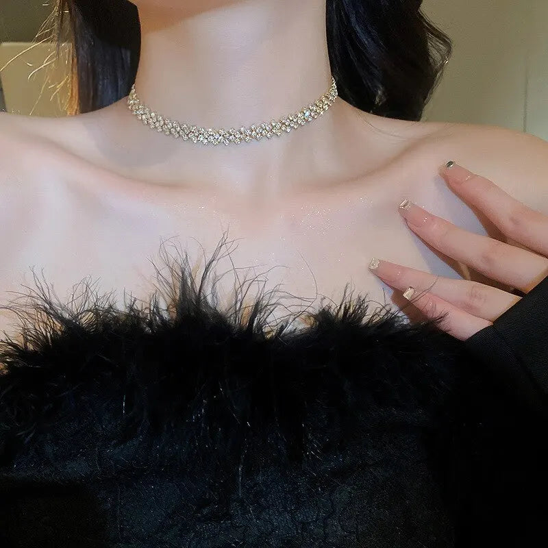 Rhinestone Choker Crystal Necklaces