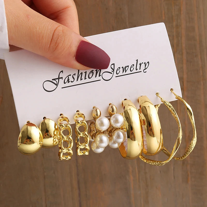 Pearl Earrings Set