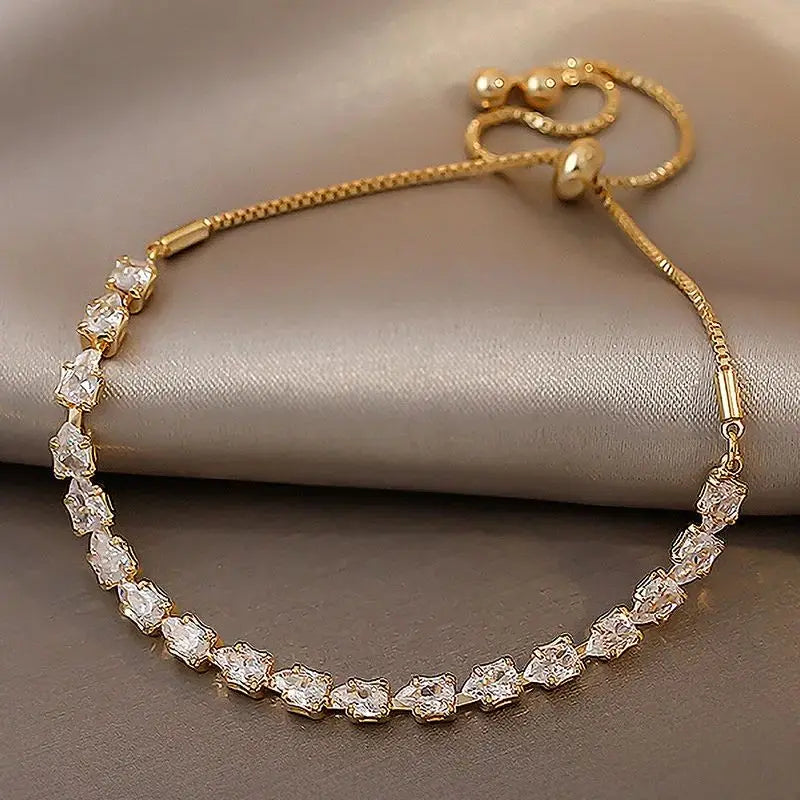 Adjustable Square Rhinestone Bracelets
