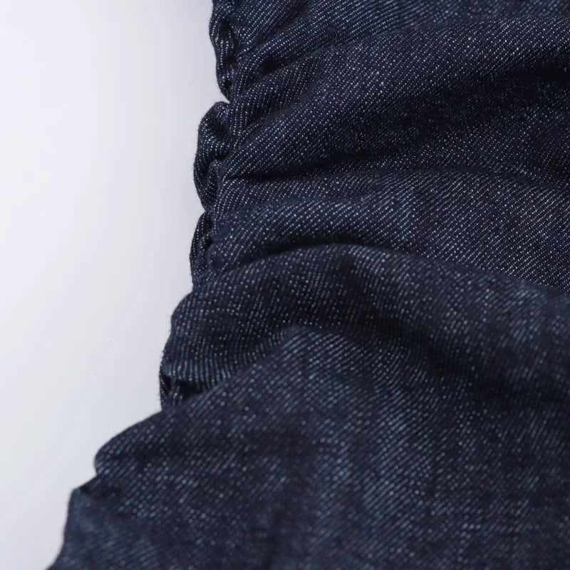Denim Midi Dress Button-Up