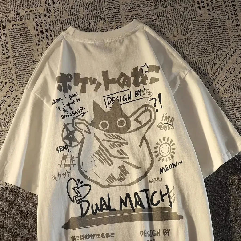 Cartoon Printed Short Sleeve T-shirt