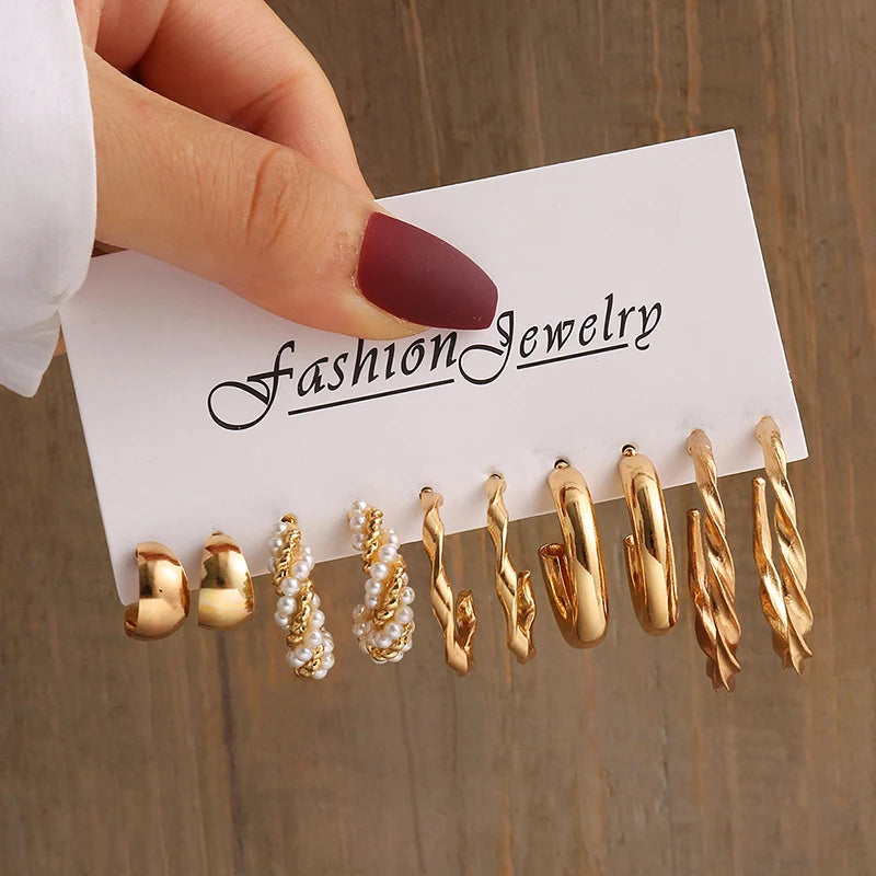 Pearl Earrings Set