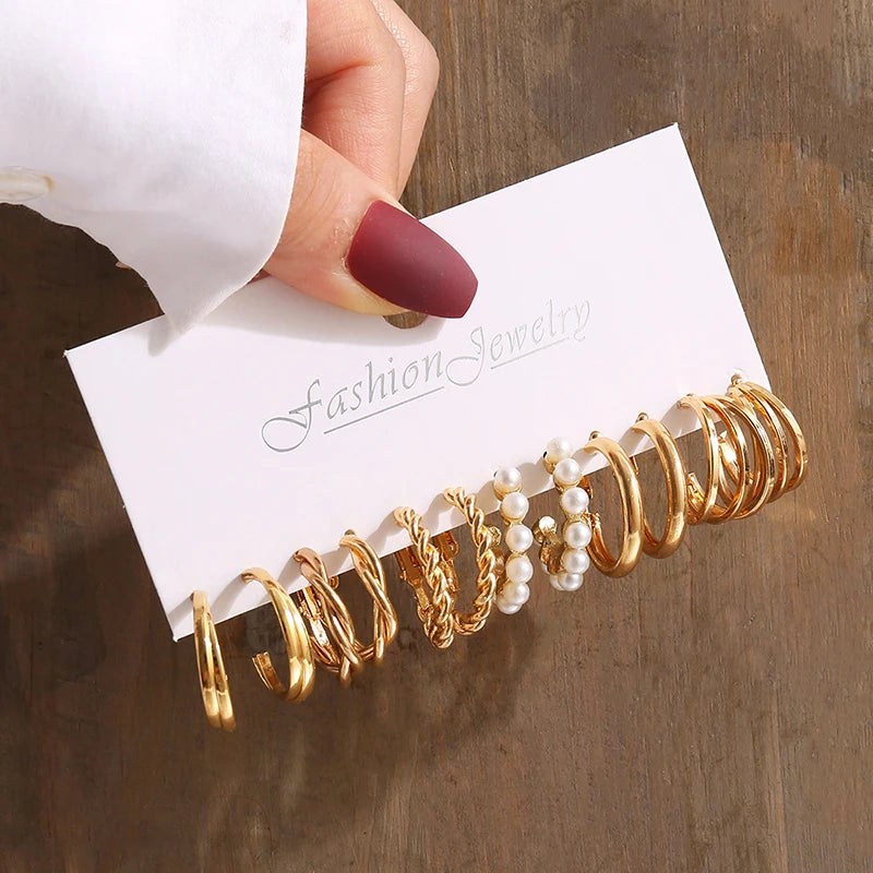 Pearl Earrings Set